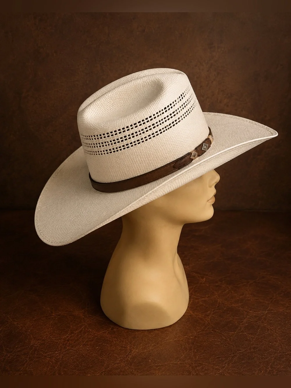 Stetson Toddler Cowboy Hats - Cream Straw with Brown Band - 2 hats included! NWT